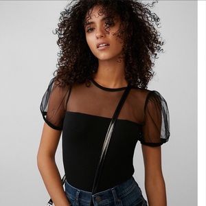 Express Tulle blouse new with tag